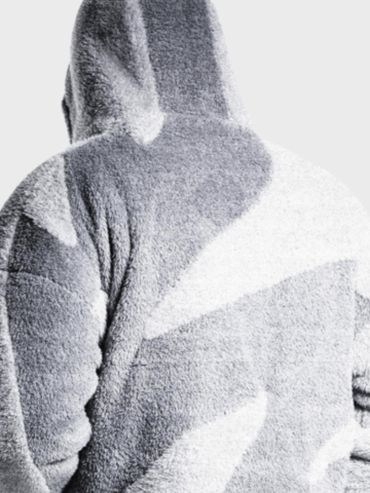 Stilla | Herre Hætte Zip-Up Varm Fleece Jakke