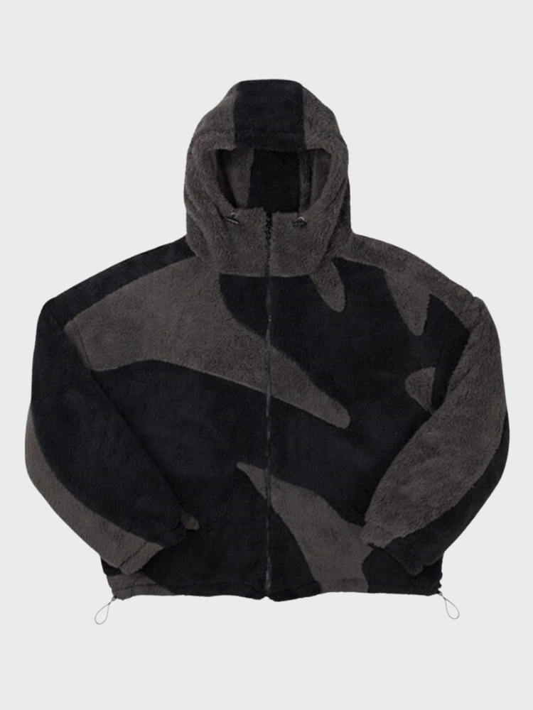 Stilla | Herre Hætte Zip-Up Varm Fleece Jakke