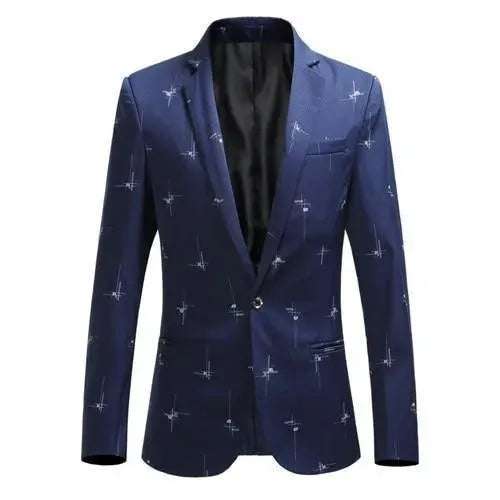 Stilla | Herre Blazer - Blazer med hvide tryk