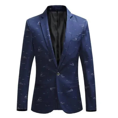 Stilla | Herre Blazer - Casual blazer med hvidt tryk