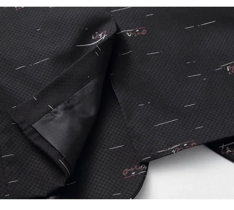 Stilla | Herre Blazer - Casual blazer med hvidt tryk