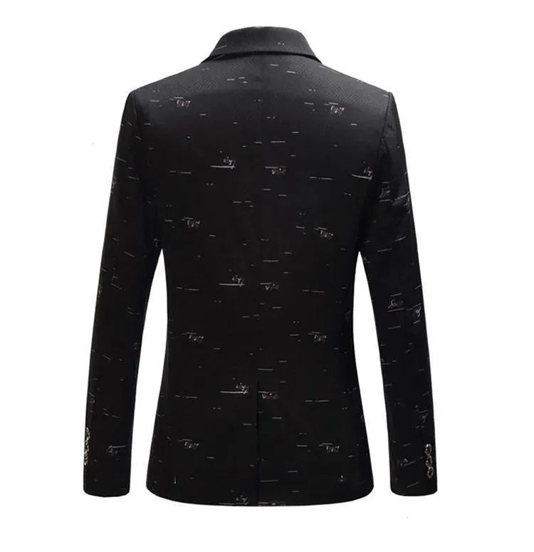 Stilla | Herre Blazer - Casual blazer med hvidt tryk