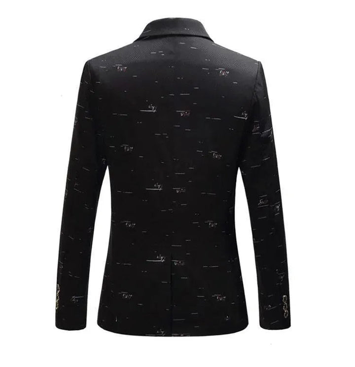 Stilla | Herre Blazer - Casual blazer med hvidt tryk