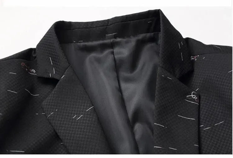 Stilla | Herre Blazer - Casual blazer med hvidt tryk
