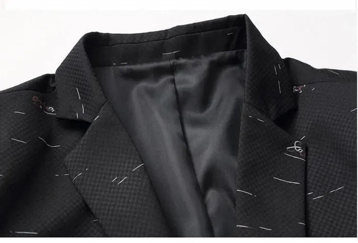 Stilla | Herre Blazer - Casual blazer med hvidt tryk