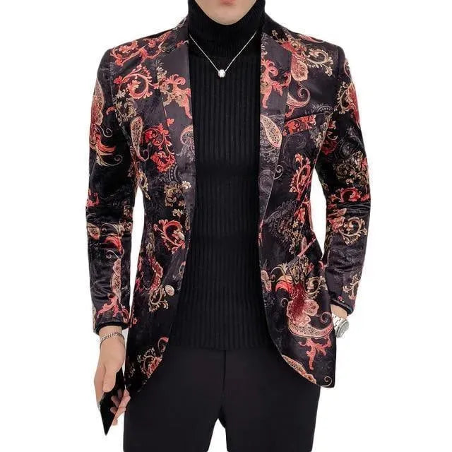 Stilla | Herre Blazer - Koralmønster Blazer
