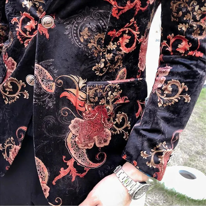 Stilla | Herre Blazer - Koralmønster Blazer