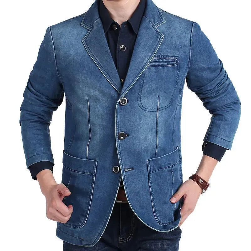 Stilla | Herre Blazer - Cowboy Denim Jeans Blazer