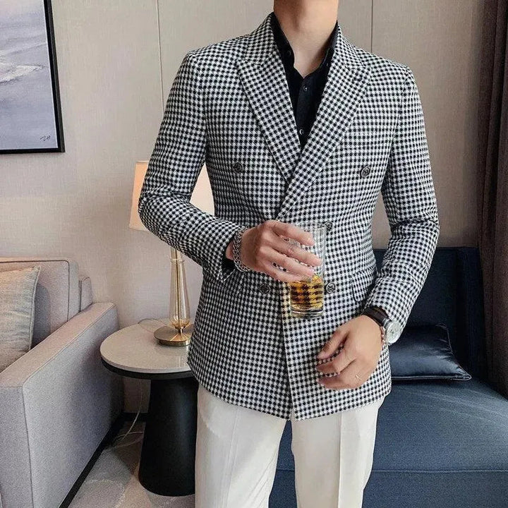 Stilla | Herre Blazer - Dobbeltknap Hønseøre Blazer