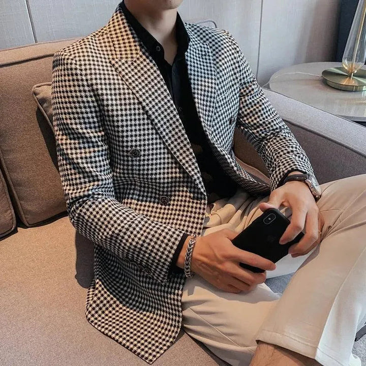Stilla | Herre Blazer - Dobbeltknap Hønseøre Blazer