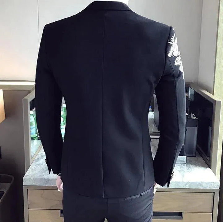 Stilla | Herre Blazer - Floral Guldmønster Fritidsblazer