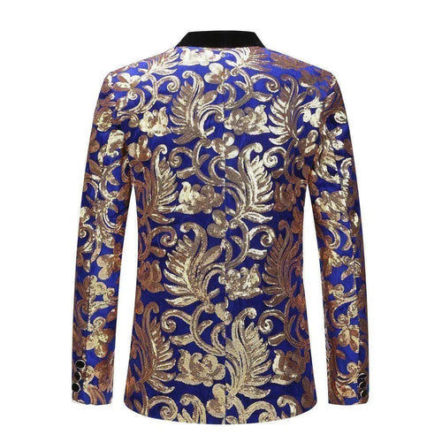 Stilla | Herre Blazer - Floral Paillet Festblazer