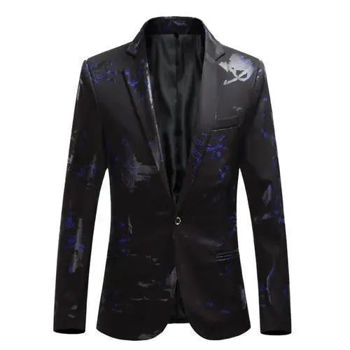 Stilla | Herre Blazer - Fest Blazer med blå tryk