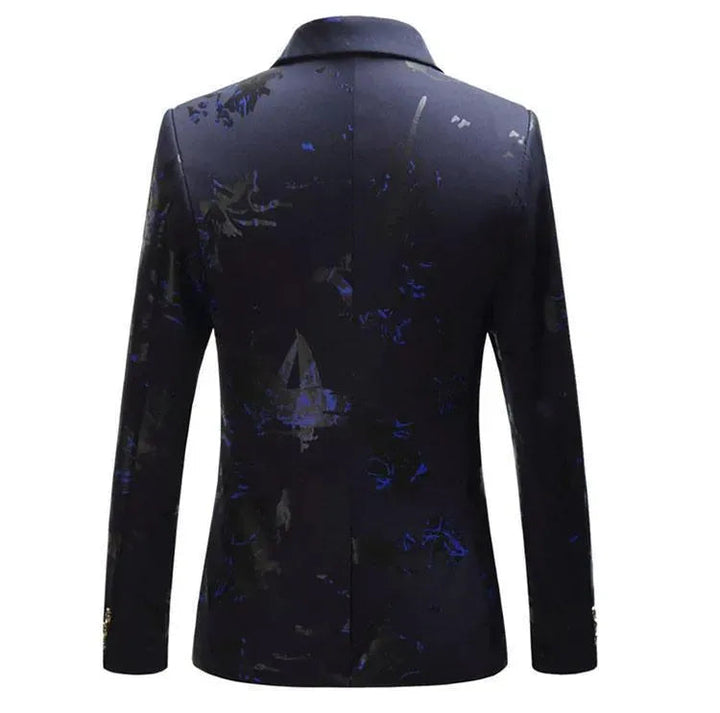 Stilla | Herre Blazer - Fest Blazer med blå tryk