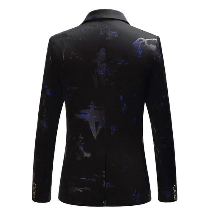 Stilla | Herre Blazer - Fest Blazer med blå tryk