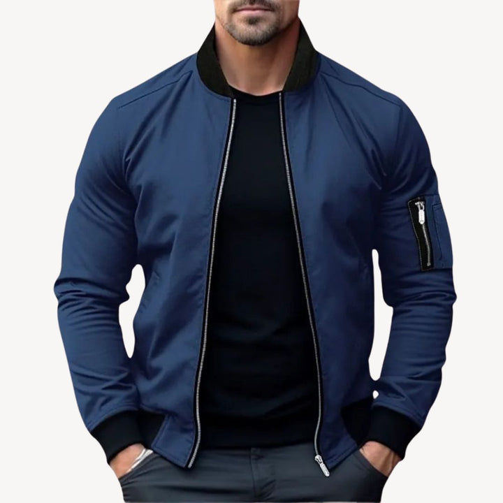 Stilla | Herre Klassisk Zip-Up Bomberjakke - Alsidig & Stilfuld