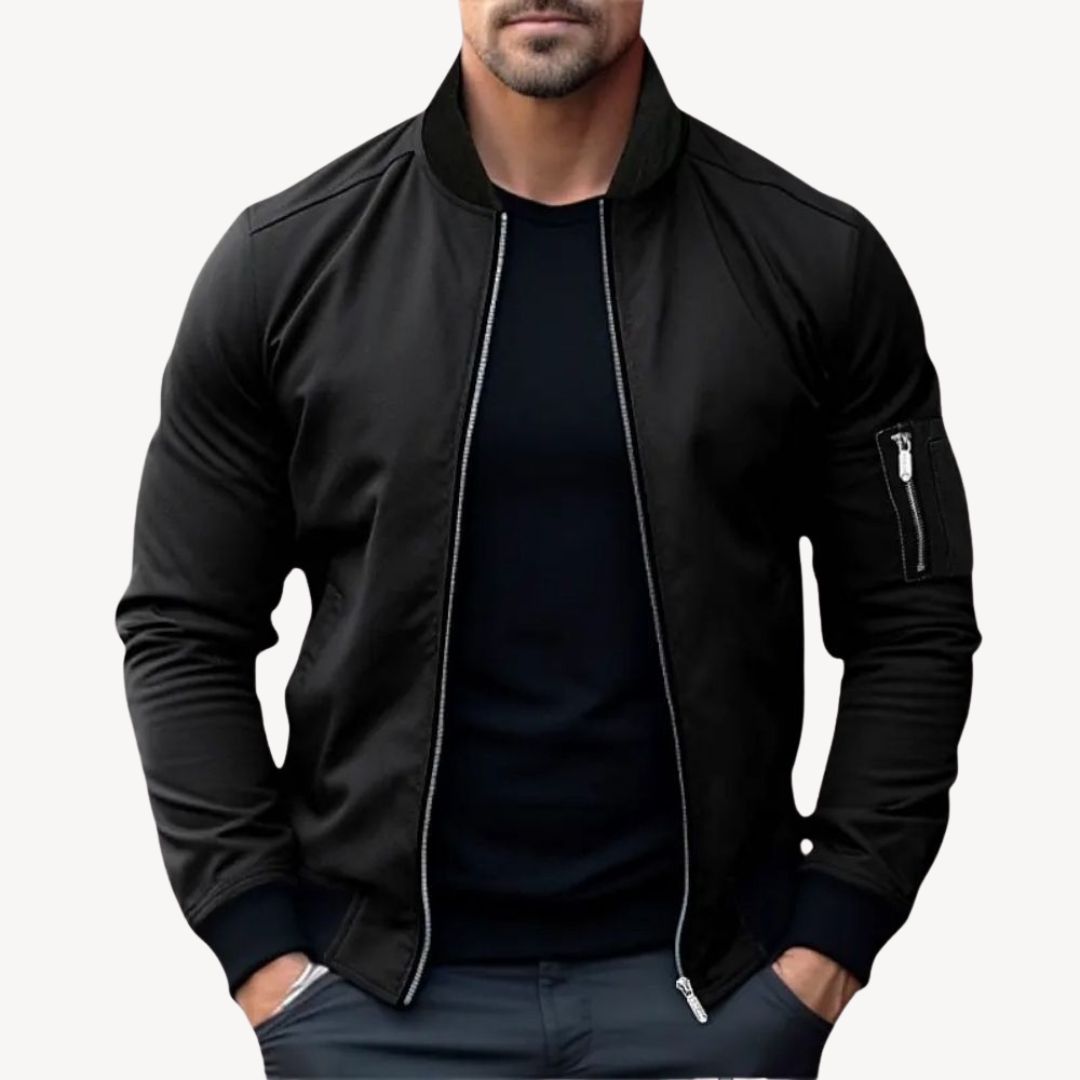 Stilla | Herre Klassisk Zip-Up Bomberjakke - Alsidig & Stilfuld