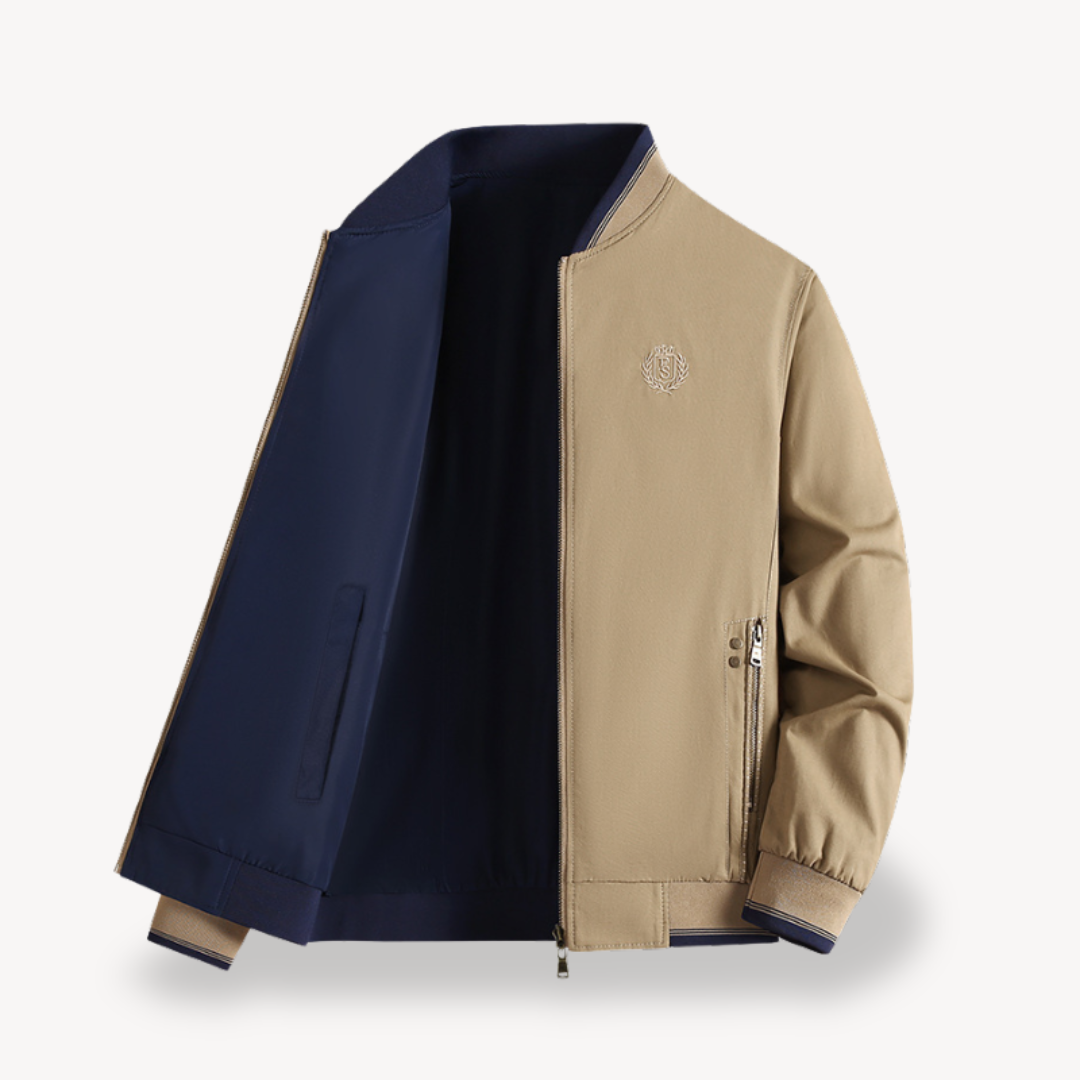 Stilla | Herre Let Vendbar Bomberjakke - Slim Fit, Flere Farver