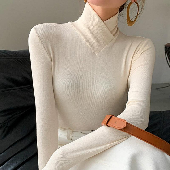 Stilla | Cross-Over Turtleneck Pullover til kvinder