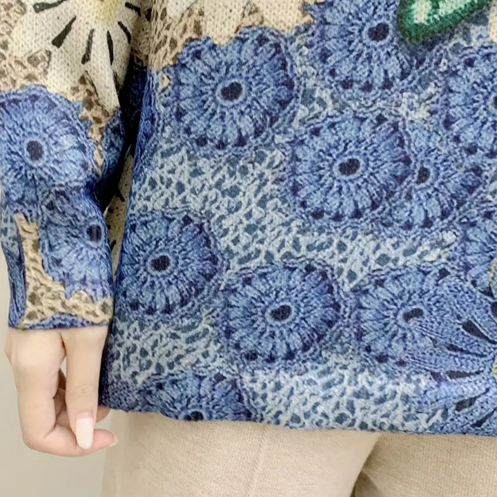 Stilla | Stilfuld Blomstertrøje til Kvinder