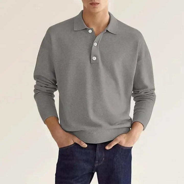 Stilla | Klassisk Langærmet Poloshirt til Mænd
