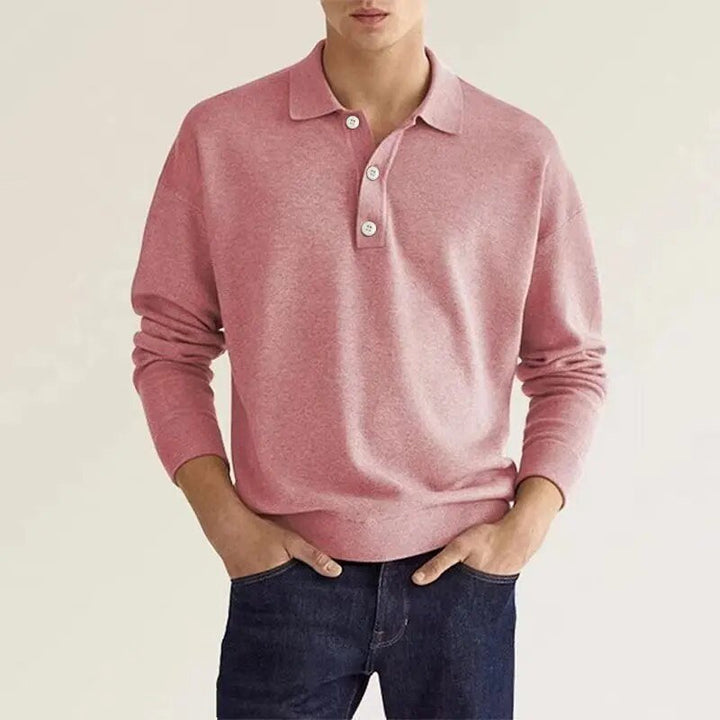 Stilla | Klassisk Langærmet Poloshirt til Mænd