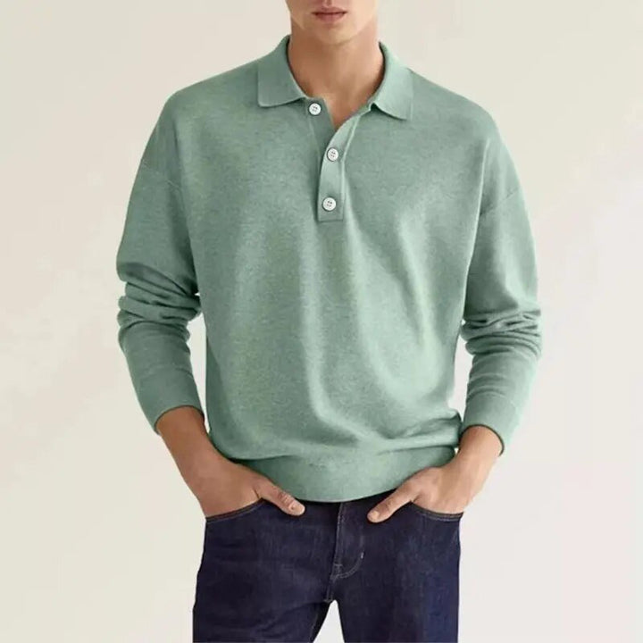 Stilla | Klassisk Langærmet Poloshirt til Mænd