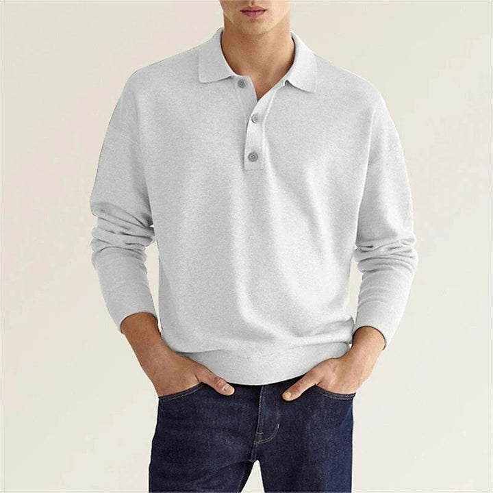 Stilla | Klassisk Langærmet Poloshirt til Mænd