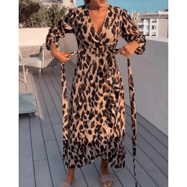 Stilla | Vinkjole med leopardmønster