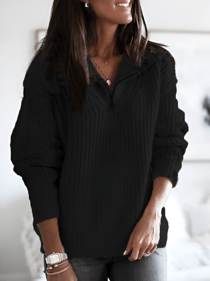 Stilla | Half Zip Strikpullover