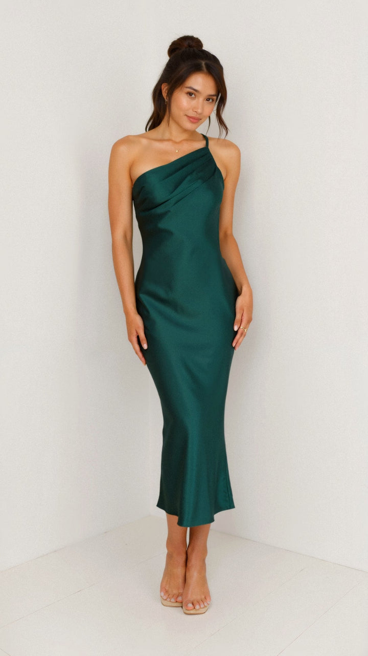 Stilla | One Shoulder Midikjole