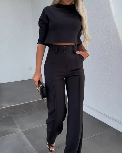 Stilla | Cropped Top og Bukser Sæt