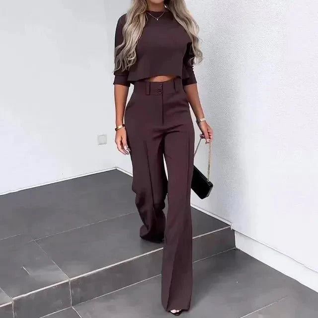 Stilla | Cropped Top og Bukser Sæt