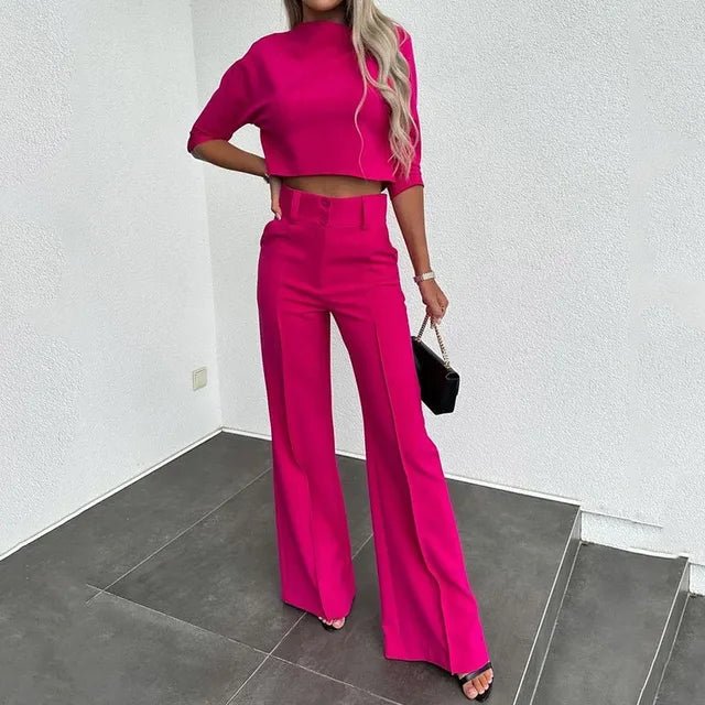 Stilla | Cropped Top og Bukser Sæt