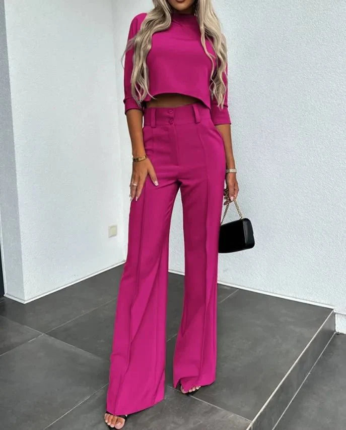 Stilla | Cropped Top og Bukser Sæt