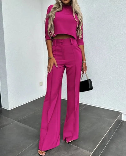 Stilla | Cropped Top og Bukser Sæt