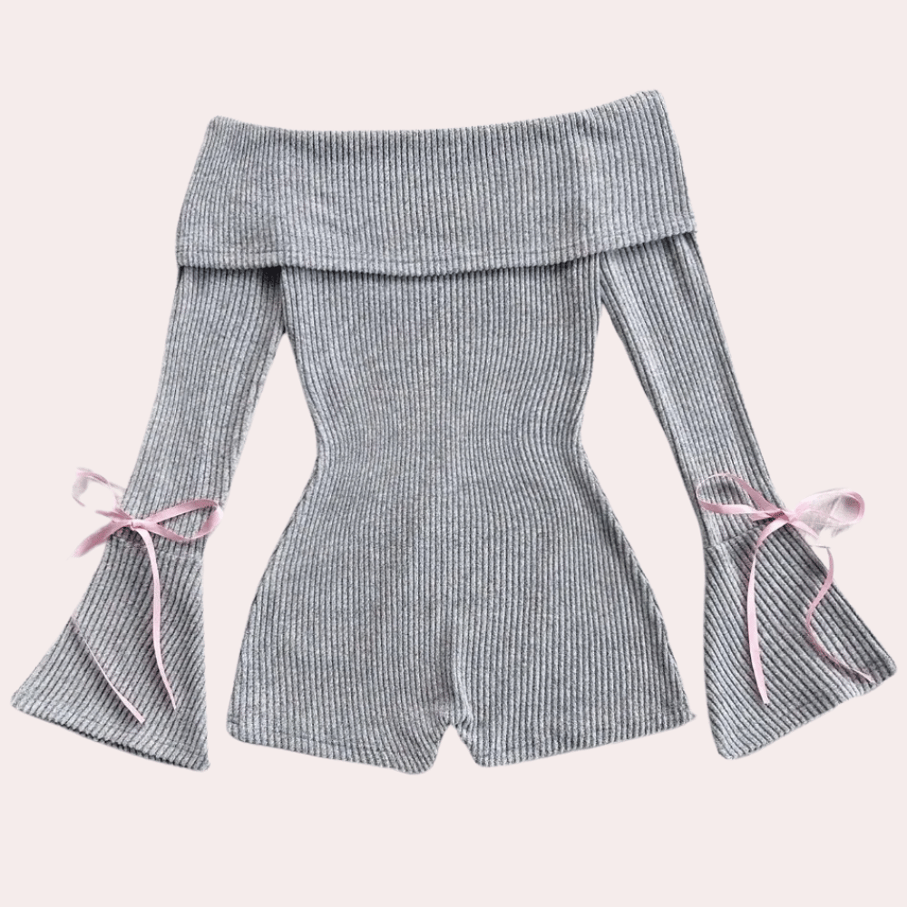 Stilla | Dame Romper med Off-Shoulder Og Lange Ærmer