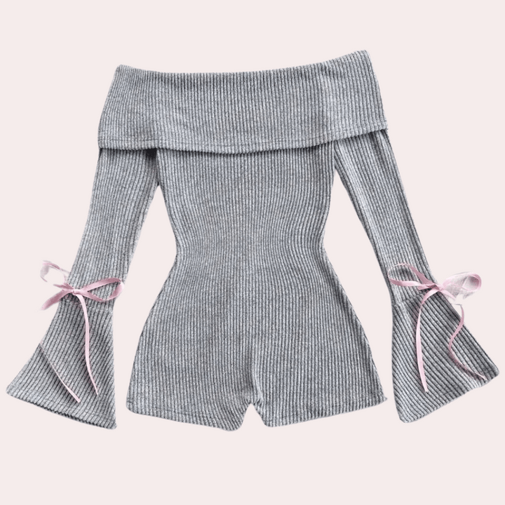 Stilla | Dame Romper med Off-Shoulder Og Lange Ærmer