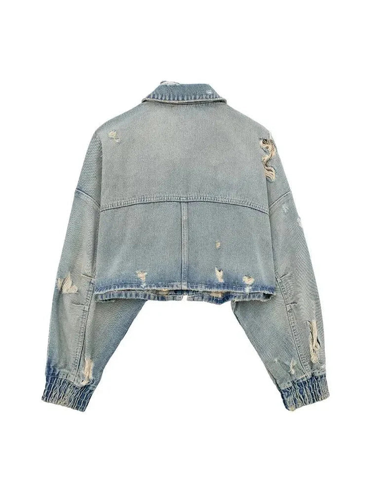 Stilla | Jeansjakke i Used-Look