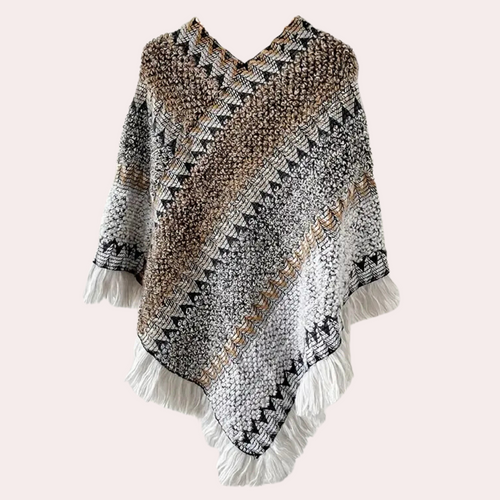 Stilla | Strikket Poncho Sjal til Damer