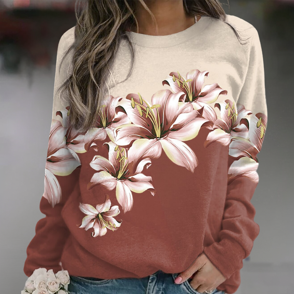 Stilla | Blomstret Sweatshirt til Kvinder