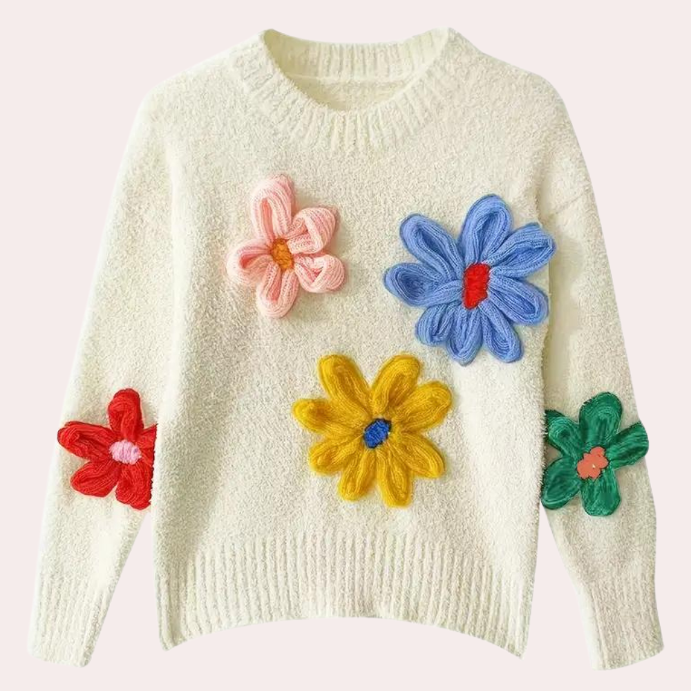 Stilla | Farverig bluse med blomster til damer