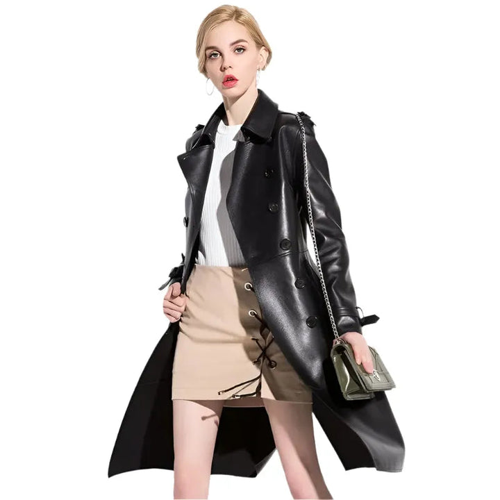 Stilla | NYC Læder Trenchcoat til Damer