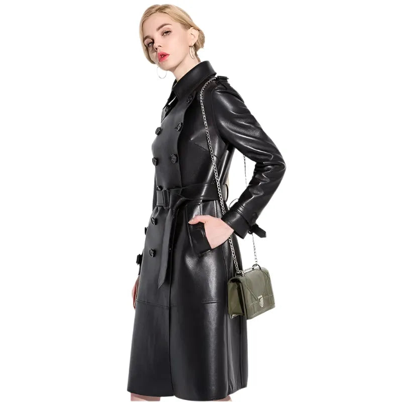 Stilla | NYC Læder Trenchcoat til Damer