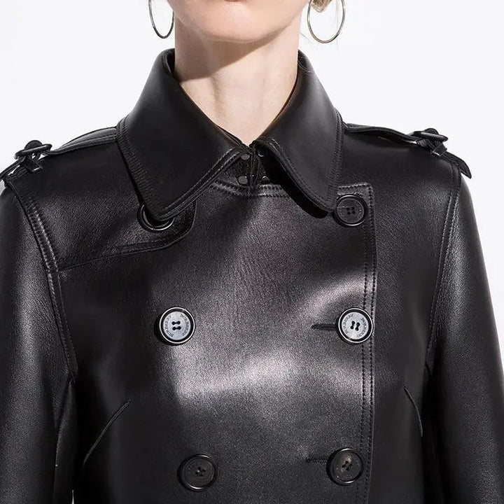 Stilla | NYC Læder Trenchcoat til Damer