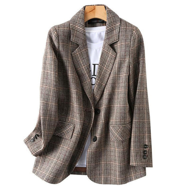 Skovae | Kontor Dame Ternet Blazer Langærmet Casual Jakke