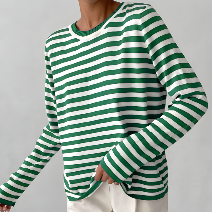 Stilla | Elegant Stribet T-Shirt