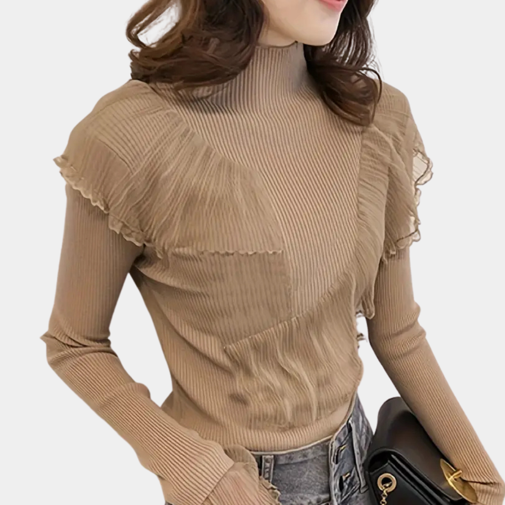 Stilla | Blonde Volang Sweater til Kvinder