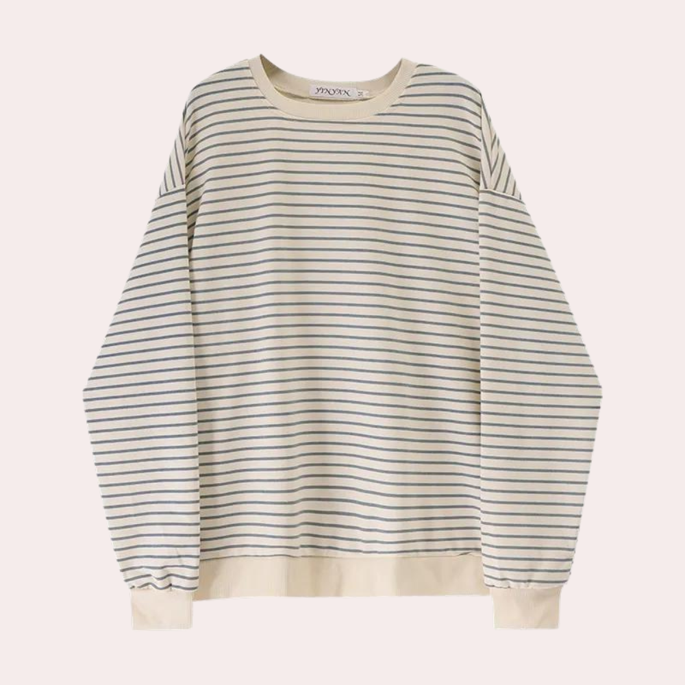 Stilla | Stilfuld Stribet Sweatshirt til Dame