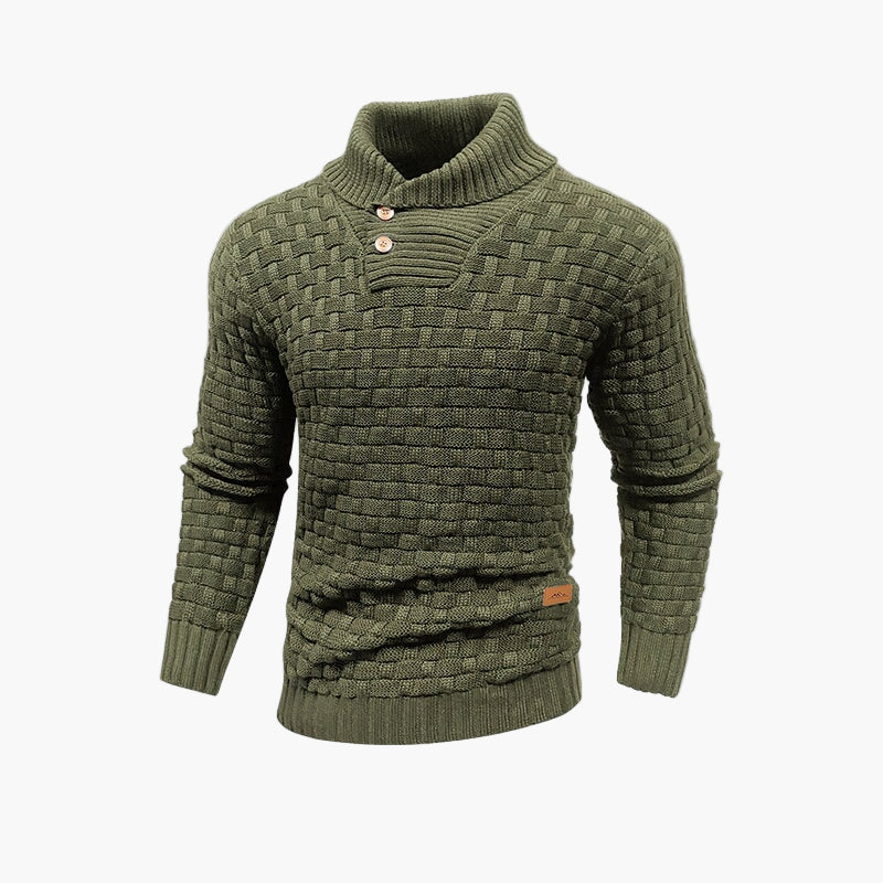 Stilla | Modefokuseret Strikpullover med Knaplukning - Elegant Fritidslook til Efterår & Vinter